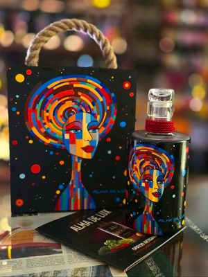 bottiglia liquore con scatola legno